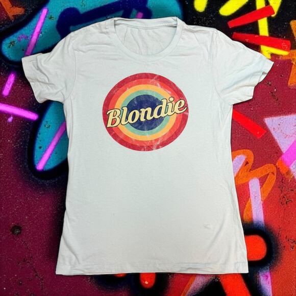 Blondie Retro Punk Rock New Wave Fitted T-shirt EUC - Picture 1 of 6